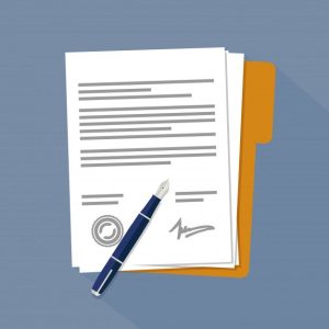 Contract papers or documents _ Premium Vector